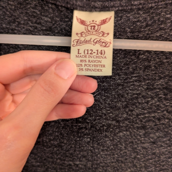 Soft Charcoal Open-Front Cardigan w/ Pockets – Cozy Layering Staple - Picture 6 of 7